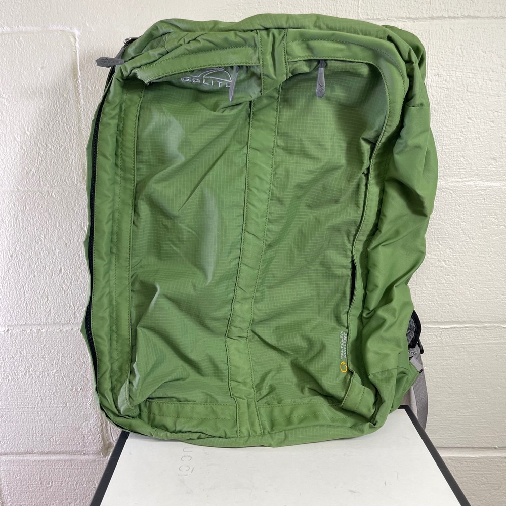 GoLite TraveLite Carry On Luggage Backpack Recycled Fabric Ultralight Green